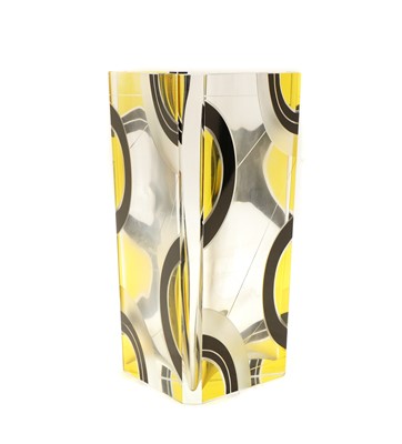 Lot 183 - An Art Deco triform glass vase