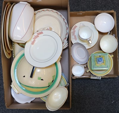 Lot 106 - A mixed collection of Art Deco tea and dinnerwares