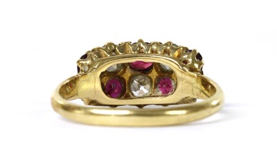Lot 1027 - A gold ruby and diamond ring