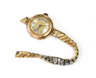 Lot 292 - A ladies' 9ct gold mechanical bracelet watch