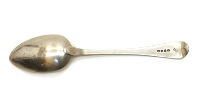 Lot 17 - A George III Old English pattern silver tablespoon