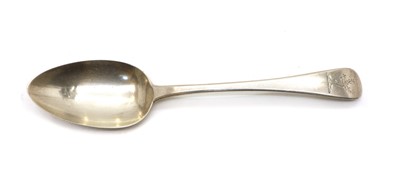 Lot 17 - A George III Old English pattern silver tablespoon