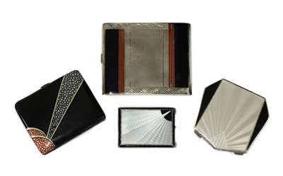 Lot 214 - A silver and enamelled cigarette case