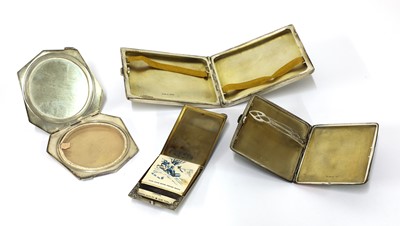 Lot 214 - A silver and enamelled cigarette case