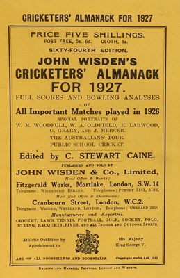Lot 71 - WISDEN Cricketers' Almanack: 1927