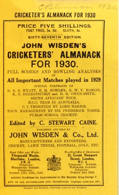 Lot 73 - WISDEN Cricketers' Almanack: 1930