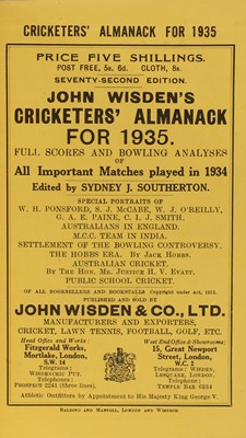 Lot 78 - WISDEN Cricketers' Almanack: 1935