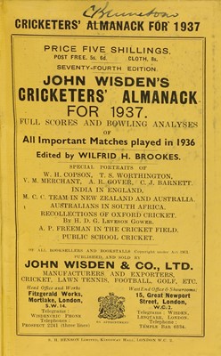 Lot 79 - WISDEN Cricketers' Almanack: 1936 & 1937