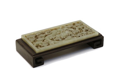 Lot 251 - A Chinese jade plaque