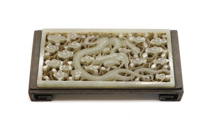 Lot 251 - A Chinese jade plaque
