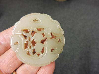 Lot 270 - Three Chinese carved jade plaques