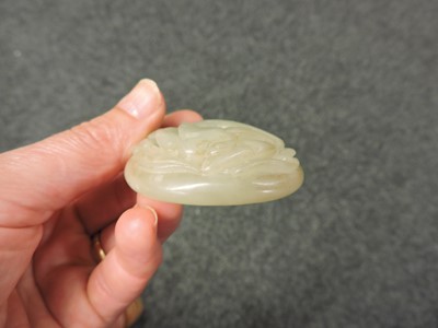 Lot 255 - A Chinese jade plaque