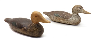 Lot 36 - Two carved wood and painted duck decoys