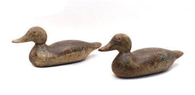 Lot 164 - Two carved wood and painted duck decoys