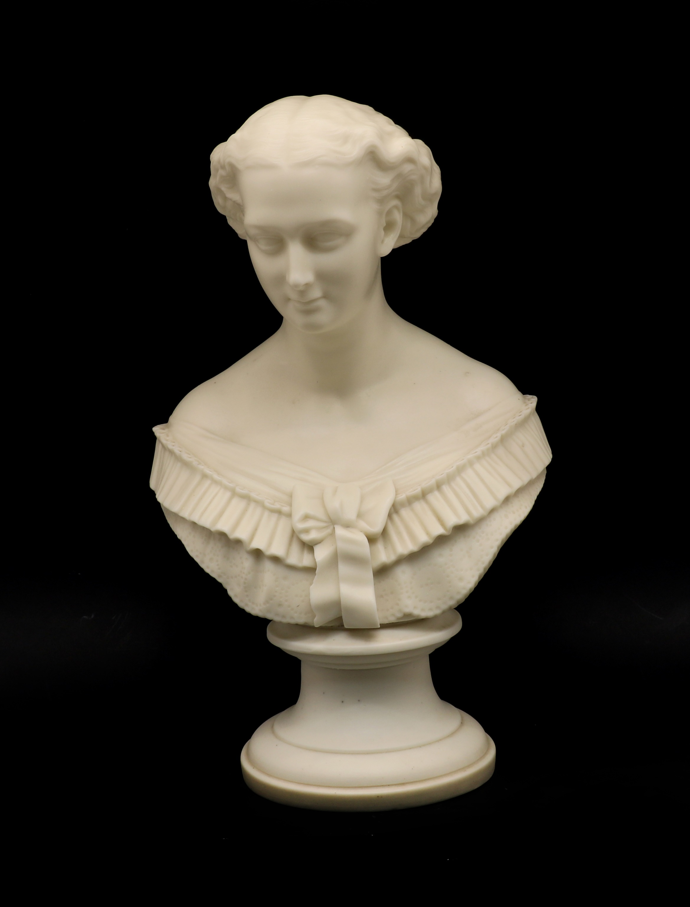 Lot 133 - A Parian ware bust,