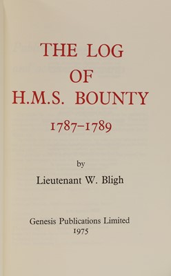 Lot 103 - GENESIS PRESS: BLIGH, Capt. W: The Log of HMS Bounty 1787-1791