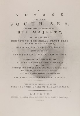 Lot 110 - BLIGH, William: A Voyage to the South Sea