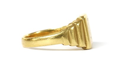 Lot 1281 - An Art Deco 18ct gold signet ring, by Cropp & Farr