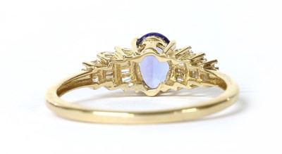 Lot 308 - A gold tanzanite and diamond ring