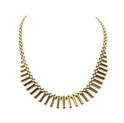 Lot 59 - A 9ct gold 'Cleopatra' style fringe necklace