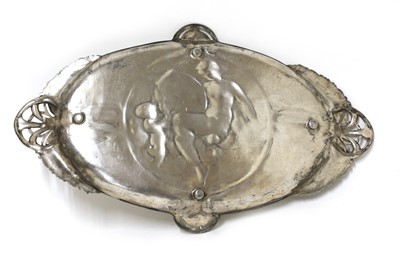 Lot 5 - A WMF pewter card tray