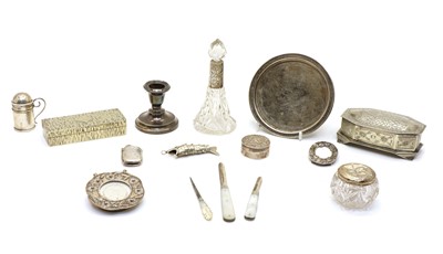 Lot 13 - A collection of silver and silver plated items
