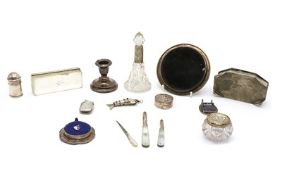 Lot 13 - A collection of silver and silver plated items