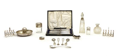 Lot 51 - A collection of silver and plated items