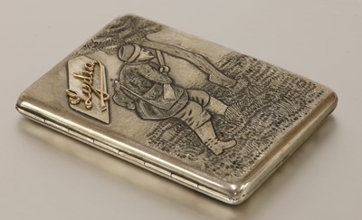 Lot 165 - A Russian silver cigarette case
