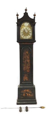 Lot 314 - A George III lacquered longcase clock