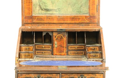 Lot 315 - An 18th century walnut and featherbanded bureau cabinet