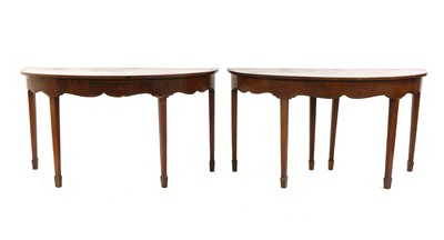 Lot 317 - A pair of demi-lune side tables