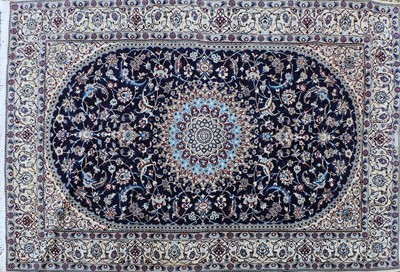 Lot 341 - A Persian wool Nain rug