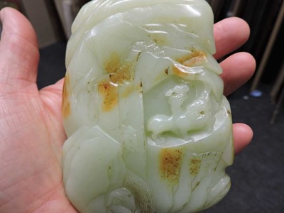 Lot 265 - A Chinese jade plaque