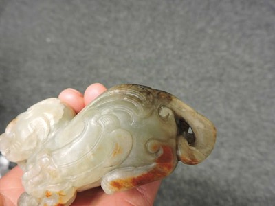 Lot 261 - A Chinese jade carving