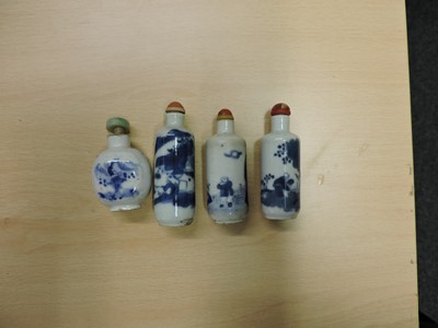 Lot 90 - A collection of nine Chinese snuff bottles