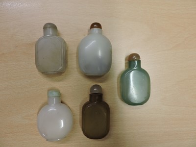 Lot 90 - A collection of nine Chinese snuff bottles