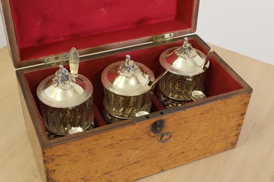 Lot 27 - A set of three Russian silver gilt tea glass holders