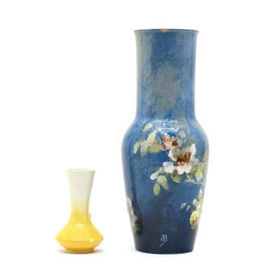 Lot 210 - A French faience pottery vase
