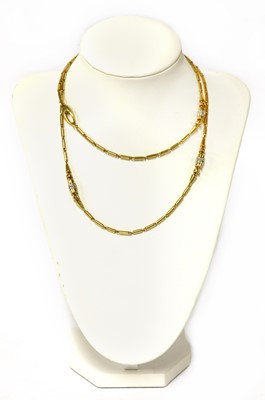 Lot 334 - An Italian 18ct gold diamond set necklace, by Orlandini, c.1970