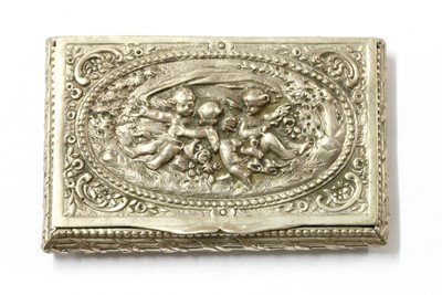Lot 1351 - A German 800 standard silver snuff box