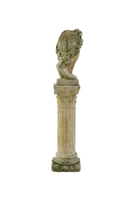 Lot 359 - A composite stone bust of the Apollo Belvedere