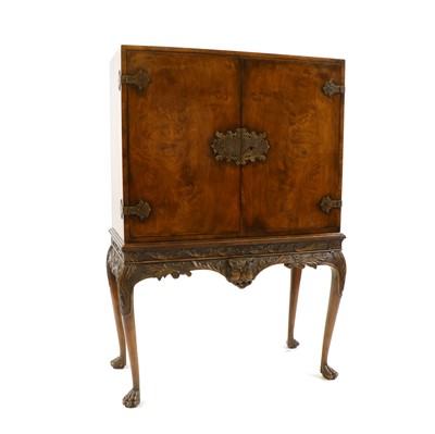 Lot 349 - An 18th century walnut two door cabinet