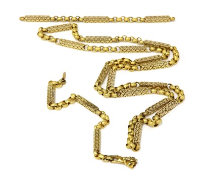 Lot 36 - A Regency gold long chain