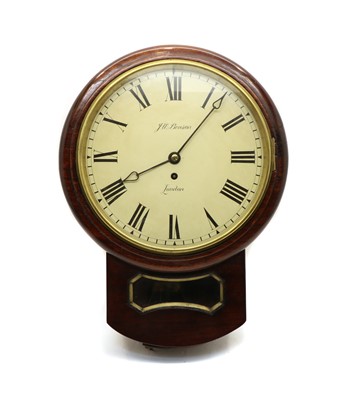 Lot 145 - A mahogany single fusee wall clock