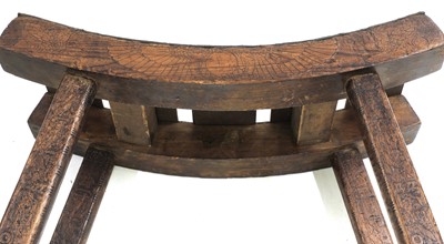 Lot 14 - An Arts and Crafts 'Egyptian' pine stool