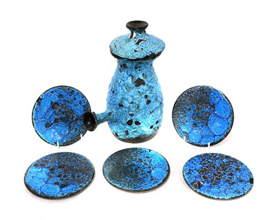 Lot 547 - A 'Fat Lava' coffee set for four