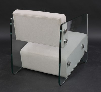 Lot 703 - A contemporary glass armchair