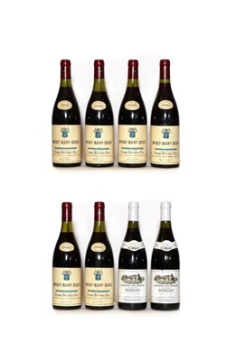 Lot 215 - Burgundy & Beaujolais: Morey St Denis, Pierre Bouree Fils, 1990, 6 bottles and 2 various others (8)
