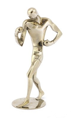 Lot 318 - A Hagenauer silvered figure of a boxer